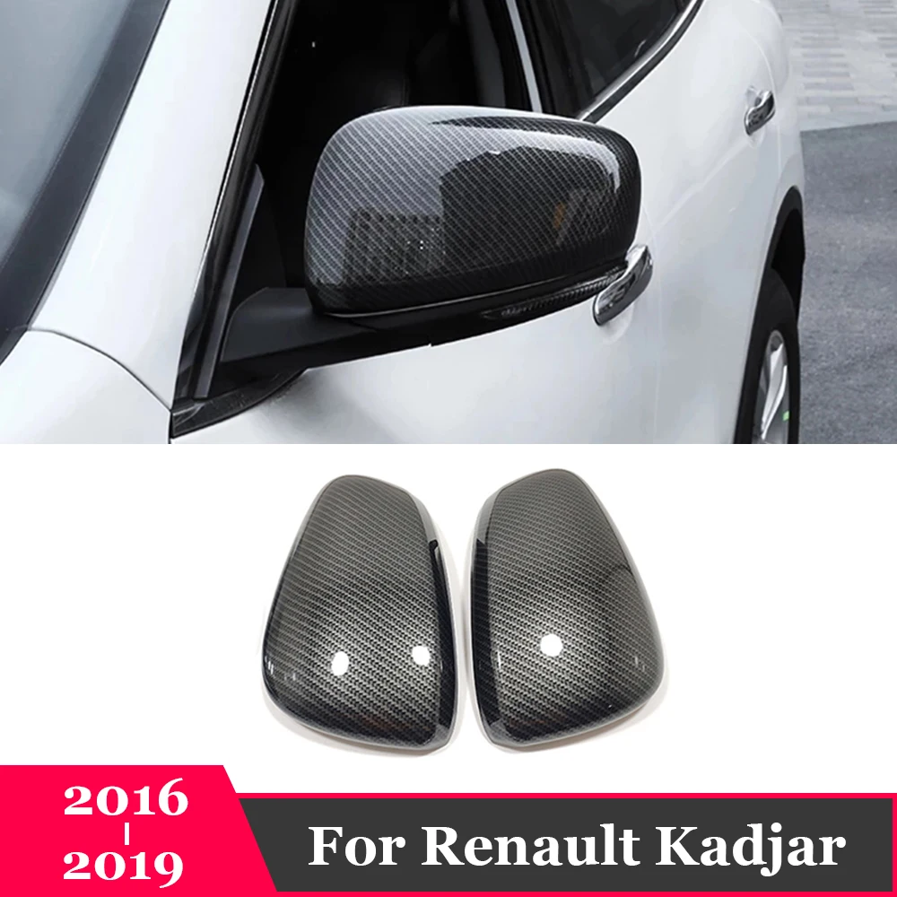 

ABS Carbon Car Rearview Side door turning Mirror Cover trim For Renault Kadjar Koleos Samsung QM6 2016-2019 Accessories