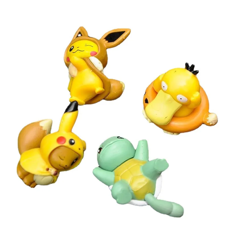 انفجارات الحيوانات الأليفة قزم سلسلة صغيرة 8/مجموعة اليد بيكاتشو السنجاب دمية جمع سطح المكتب كعكة مجوهرات الأطفال الكبار هدايا عيد #4