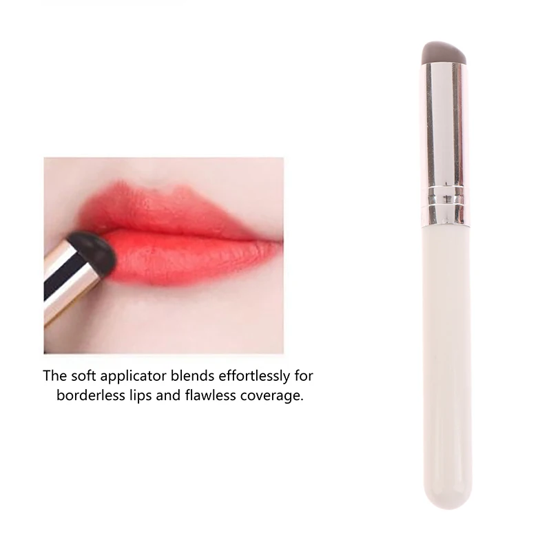 Q Bullet Round Head Silicone Angled Concealer Brush Like Fingertips Q Soft Portable Silicone Lip Brush Lipstick Brush