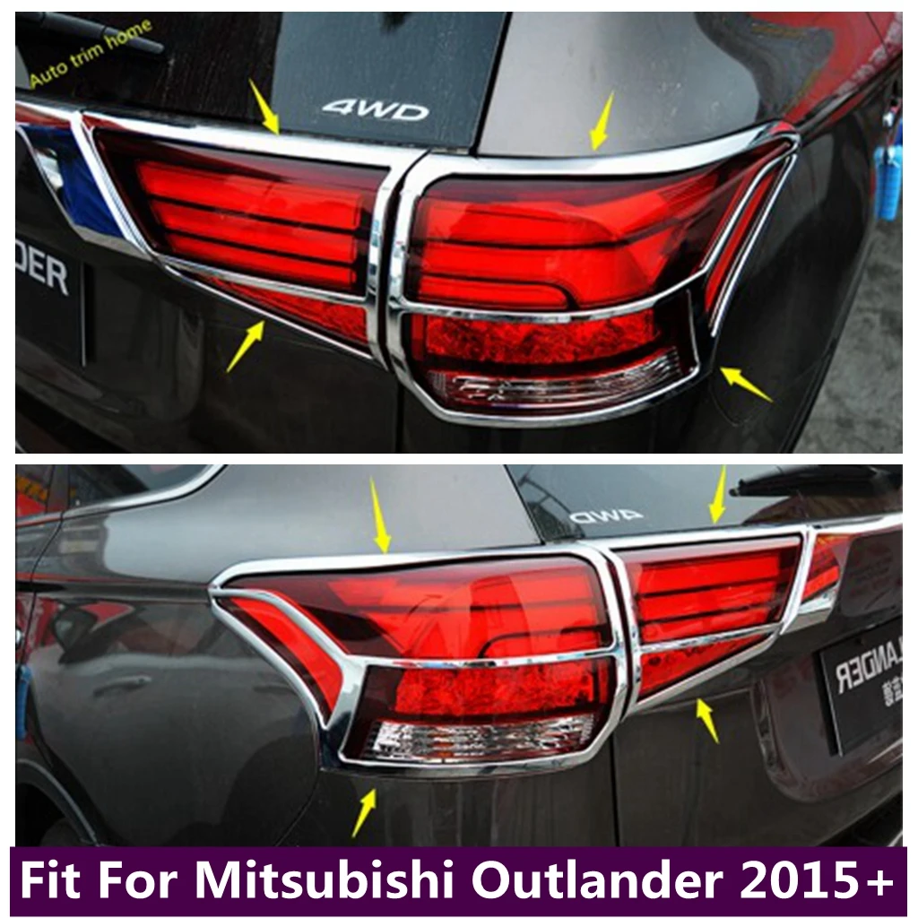 

ABS Chrome Rear Tailgate Tail Light Lamp Decoration Frame Cover Trim Fit For Mitsubishi Outlander 2015 - 2022 Car Accessories