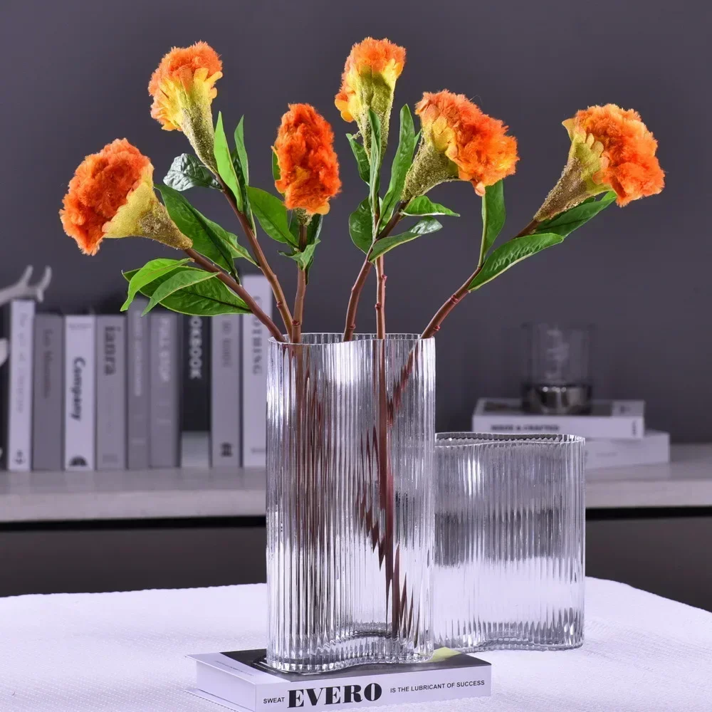 57CM 1Pc Simulation Cockscomb Home Living Room Dining Table Wedding Decoration Artificial Flower High Quality Fake Plant