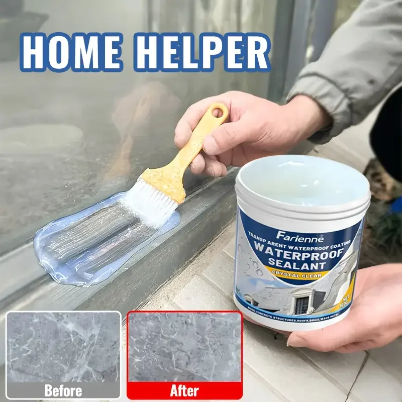 150g Transparent Waterproof Sealant, RV Super Strong Invisible Sealant - a Multifunctional Water Leakage Repair Coating Suitable