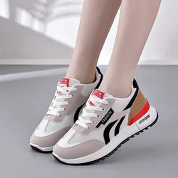 Women Small White Shoes Paired with Round Toe Soft Soles Breathable and Lightweight Hiking Shoes Sports and Leisure Shoes