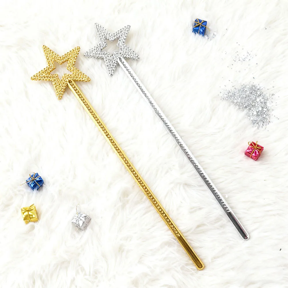 4 Stück Stern-Zauberstab – Cosplay-Zubehör für Prinzessinnenpartys und Hochzeiten, Veranstaltungen, leichte Requisite für Geburtstag, Weihnachtsfeier – Detail 6