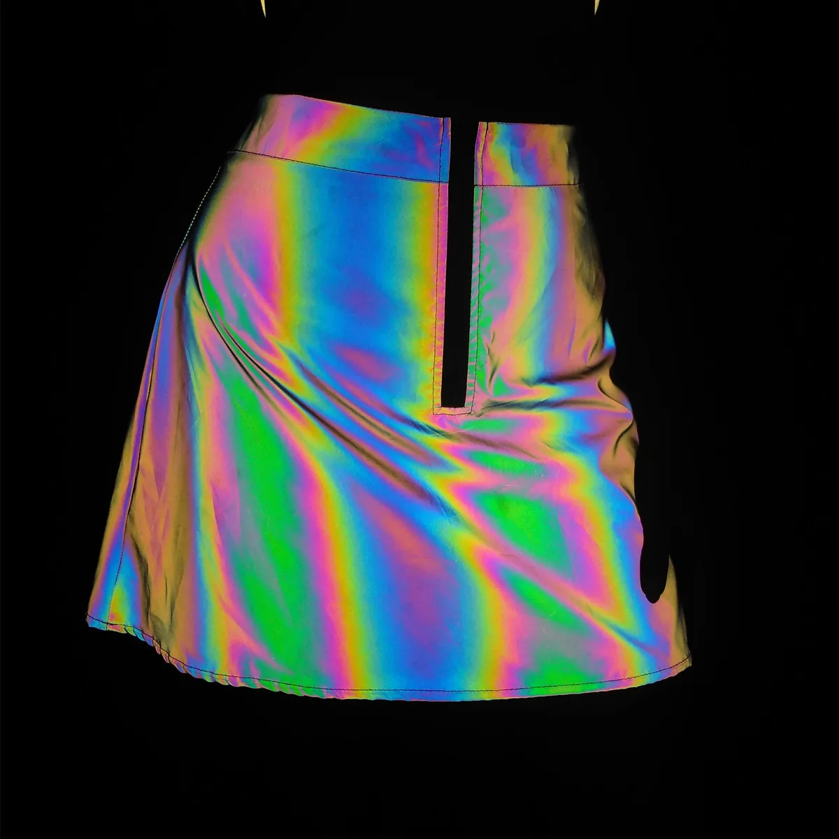 Women Swimwear Clothing Sexy Harajuku Fashion Swimsuit Colorful Reflective Bikinis Two Piece Set Bathing Suit Dance Clubwear