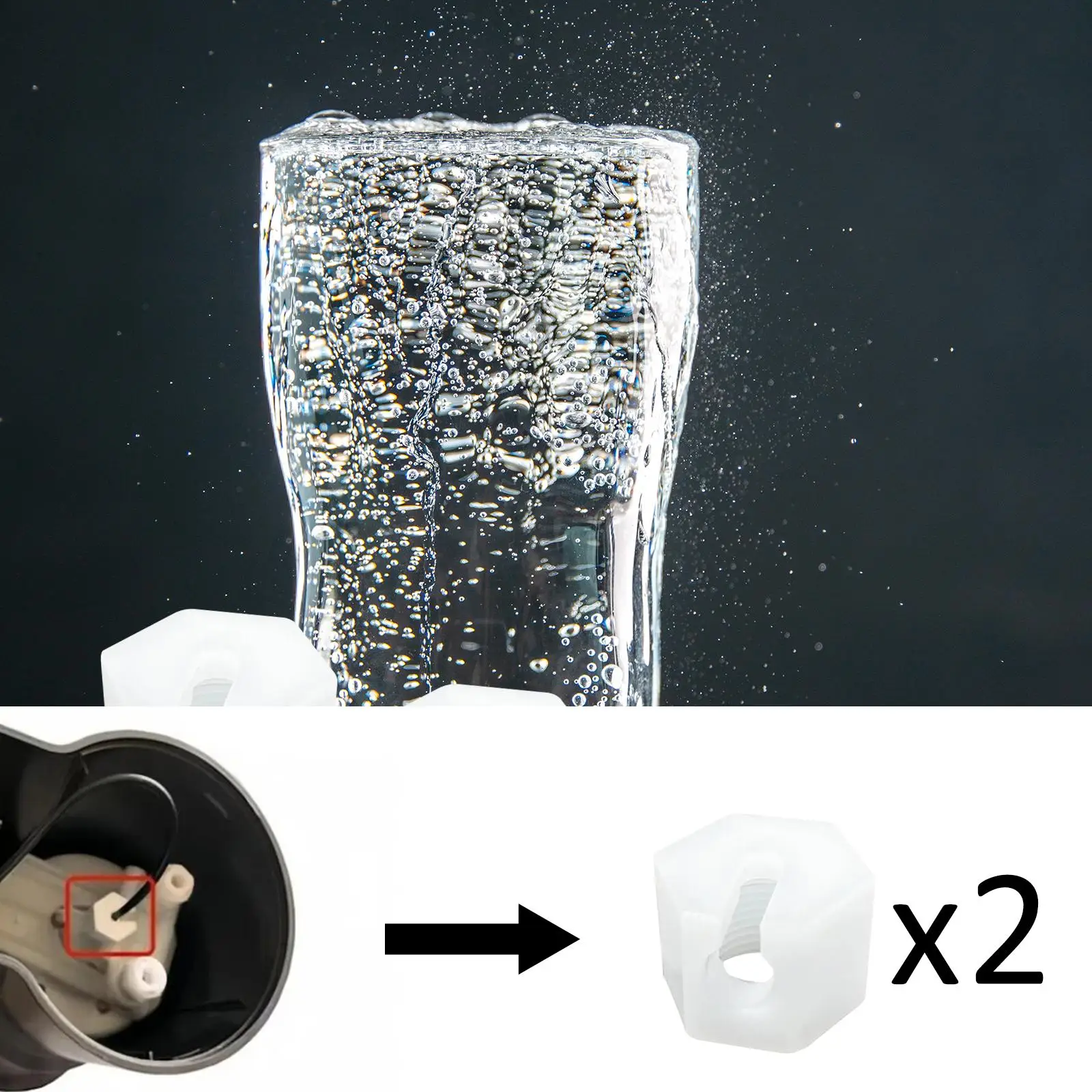 2Pcs Replacement Nuts Multifuntional for Crystal 2.0 Accessories for Soda Machine for Leaks Soda Machine Sparkling Water Maker