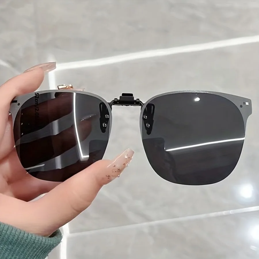 Polarisierter Unisex-Clip auf hoch klappbarer Sonnenbrille über verschreibung pflichtigen und Lesebrillen rahmen