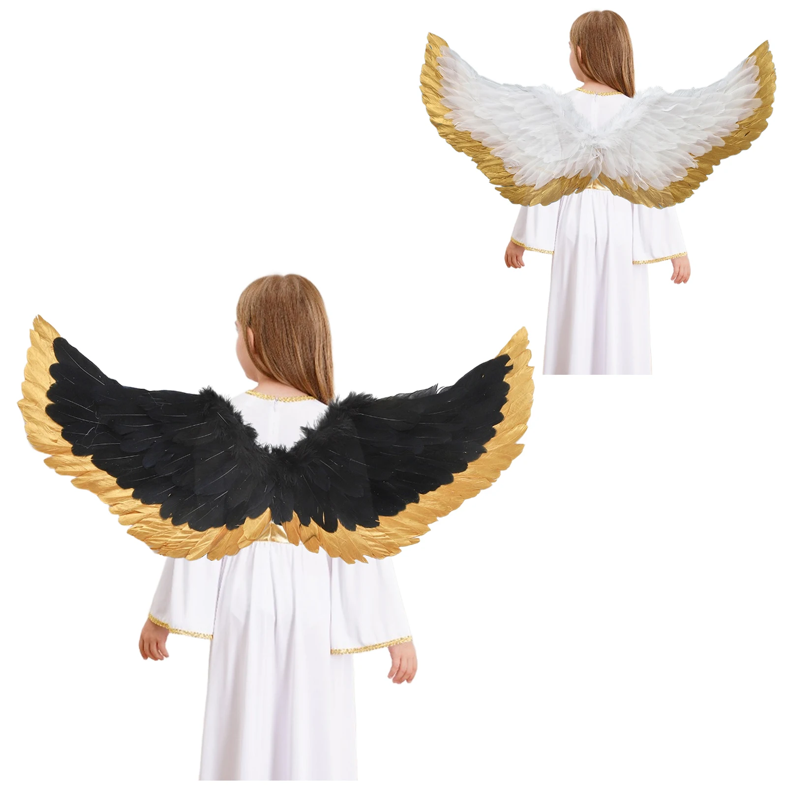 1pc asas de anjo para mulheres adultos meninas contraste cor asas de fadas cosplay traje para festa de natal de halloween acessório