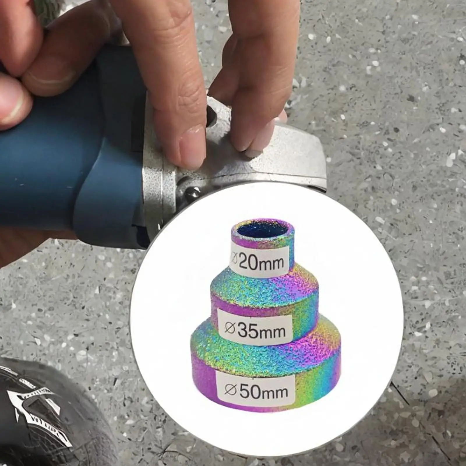 Diamond Step Pagoda Drill Bit Tile Bit Multilayered Beveling Chamfer Bit for Granite Marble Metal Existing Holes Chamfering