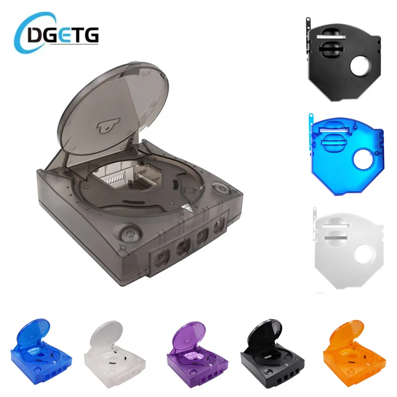 

DGETG Replacement Plastic Shell Translucent Case for SEGA Dreamcast DC Retro Video Game Console Transparent Boxes GDEMU shell