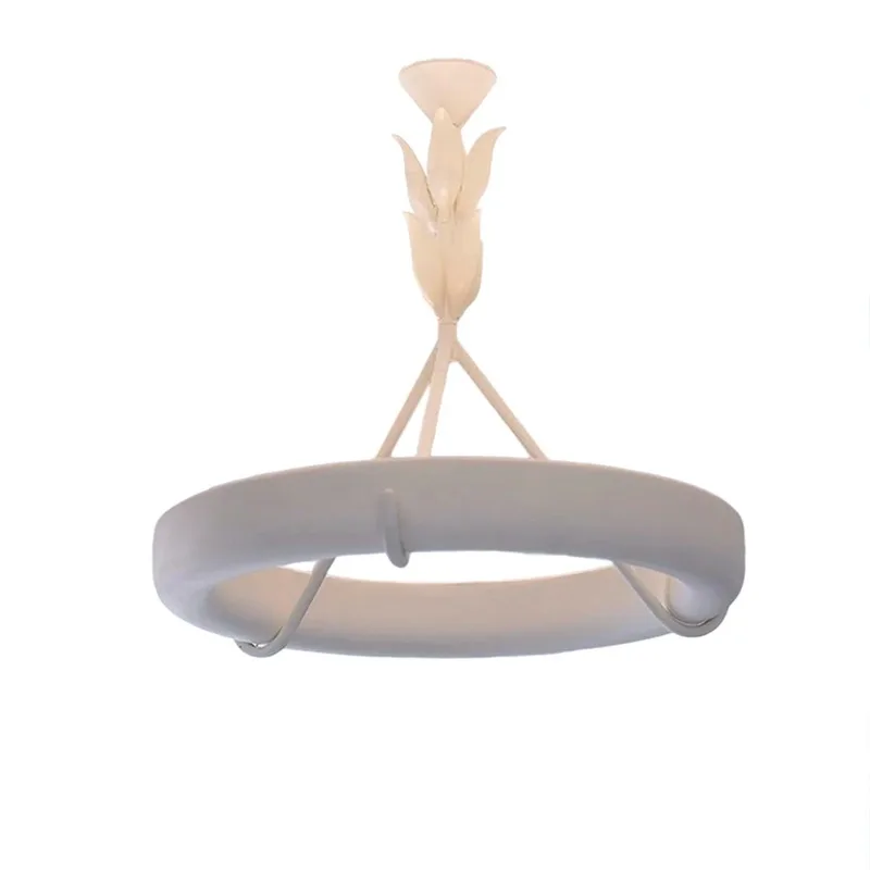 French plaster living room chandelier designer vintage villa bedroom dining room cream lamp