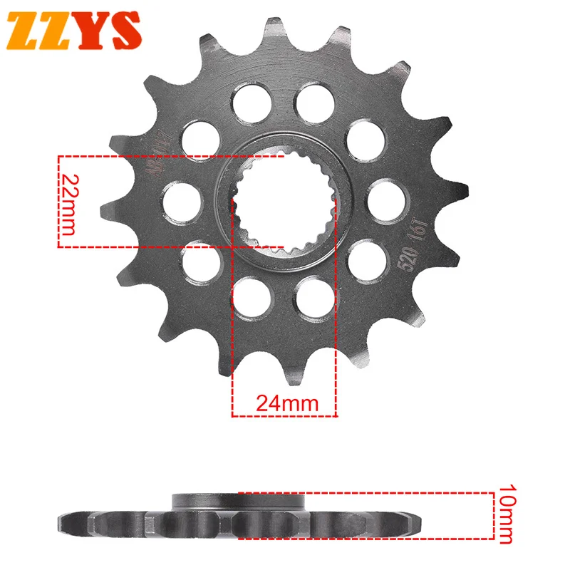 520 16T Tooth Front Sprocket Gear Staring Wheels Cam Pinion Crown For Aprilia Road ETX350 350 ETX Tuareg 125 Tuareg Freno Disco