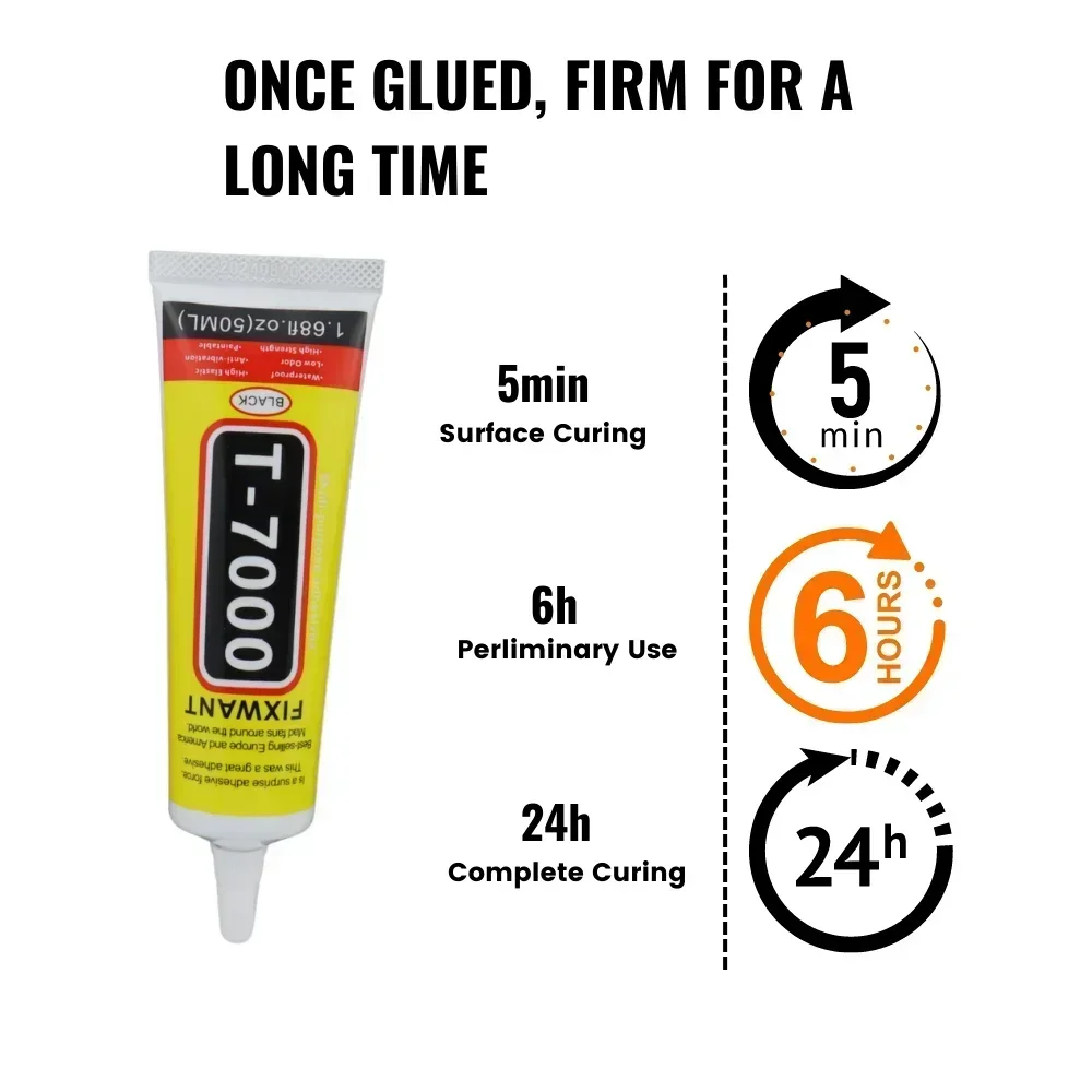 T7000 Black Soft Adhesive T-7000 Computer Cell Phone Touch Screen Repair Frame Anti-vibration Universal Glue 15/50/110ML