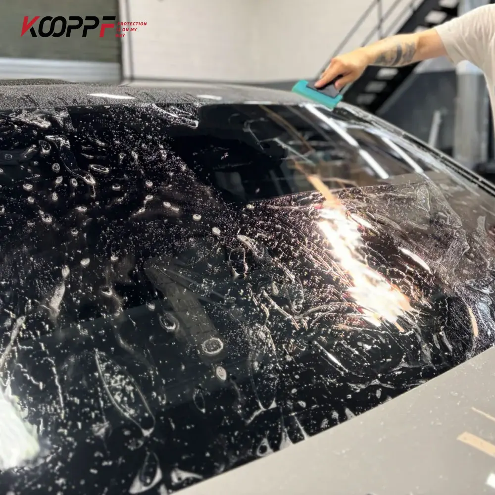 1.52*15m Car Warp Windshields Films Heat Insulator TPU Window Tpu Ppf Film 10 Mil Hydrophobic Group 3 Years Transparent Clear