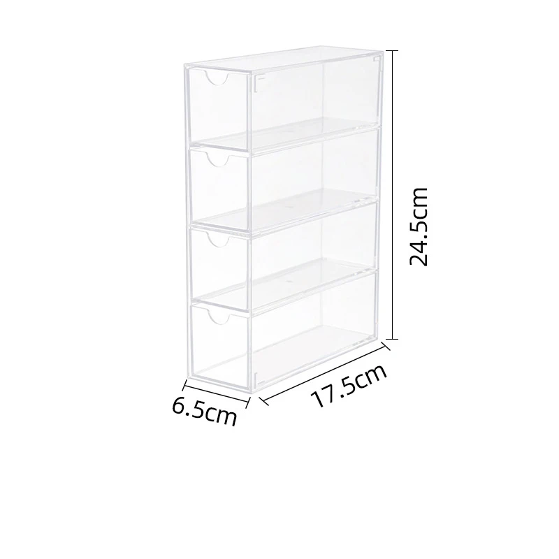 Clear Acrylic Sunglasses Organizer with 4 Lid Drawer Organizer Rectang Supplies for Bathroom,Dorm,Desk,Countertop,Office