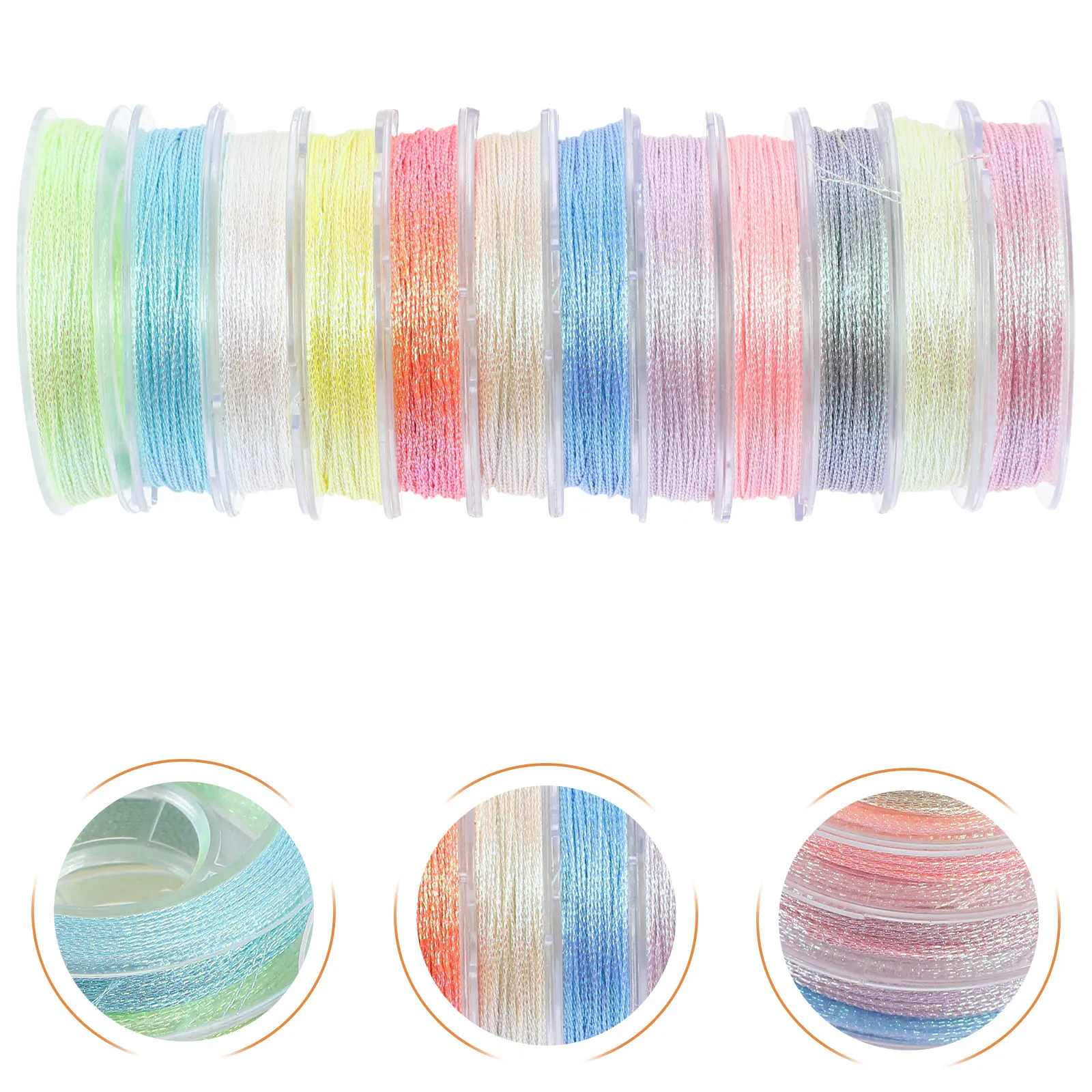 

12 Rolls Night Luminous Embroidery Thread Vibrant Multi-Color Sewing Floss for Handcrafts Christmas Decor Pillowcase T-Shirt