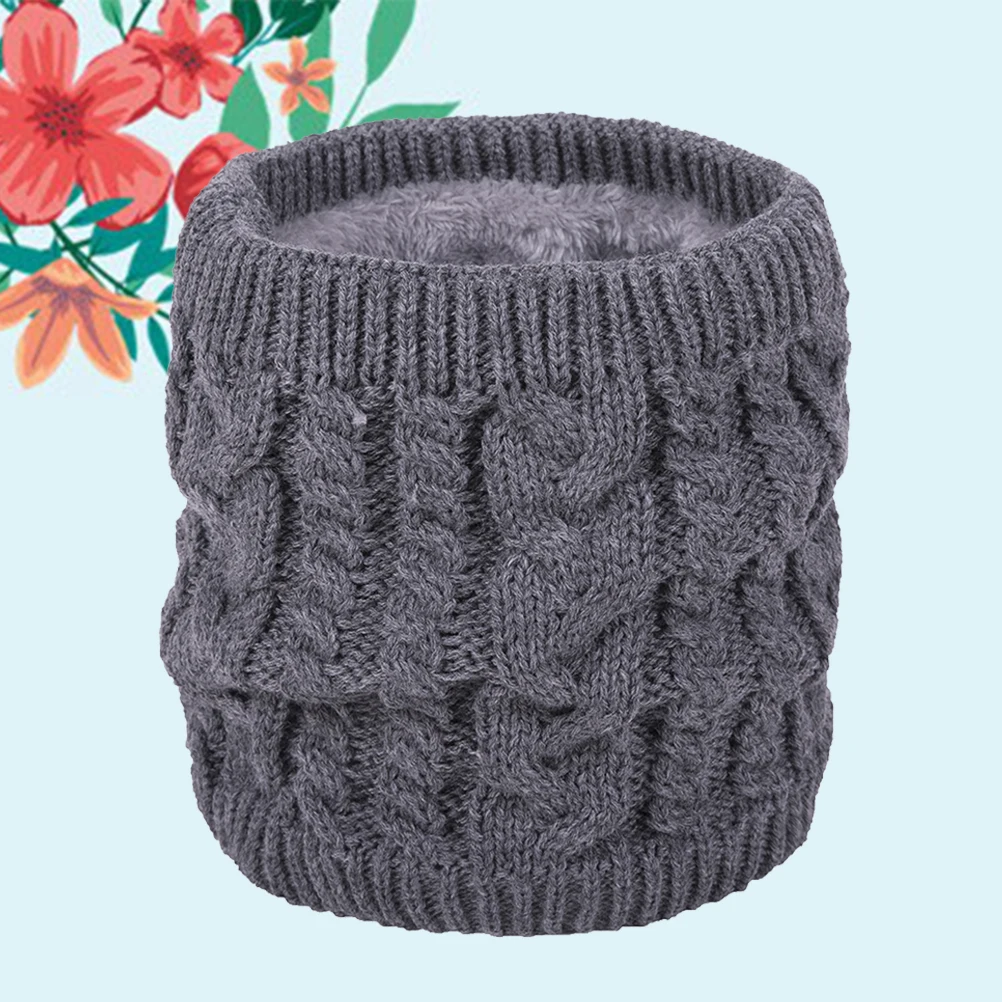 

1Pcs Fashionable Chunky Knit Neck Warmer Circle Scarf Soft Woolen Women's Essential Accessory