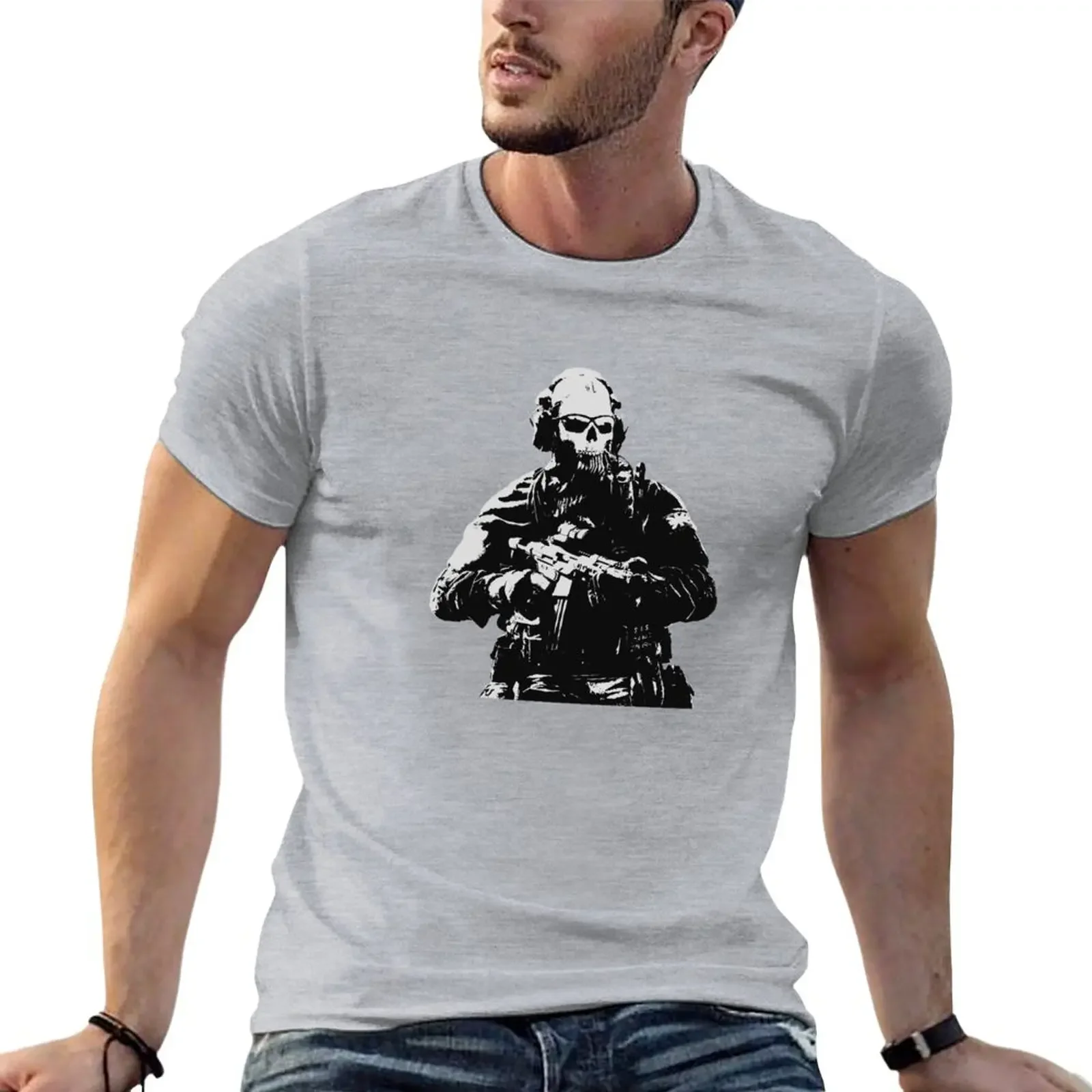 

Simon Ghost Riley T-Shirt sweat sports fans Aesthetic clothing heavyweight t shirts for men