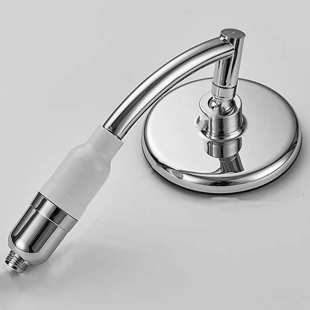 

6inch Shower Heads High Pressure Pressurized Technology with 1.5M Soft Hose Round Shower Nozzle with Base 304 Stainless Steel