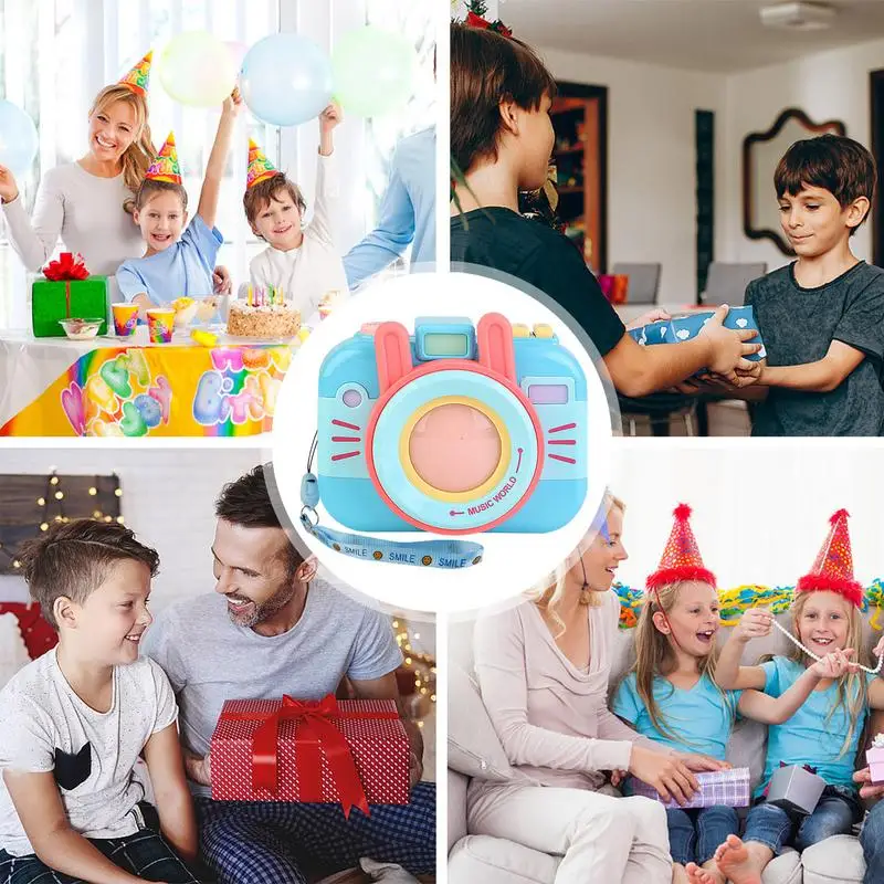 Toddler Educational Toys 2-3 Creative Simulated Cartoon Camera Colorful Interactive Toddler Camera Multi-Functional KidsCamera