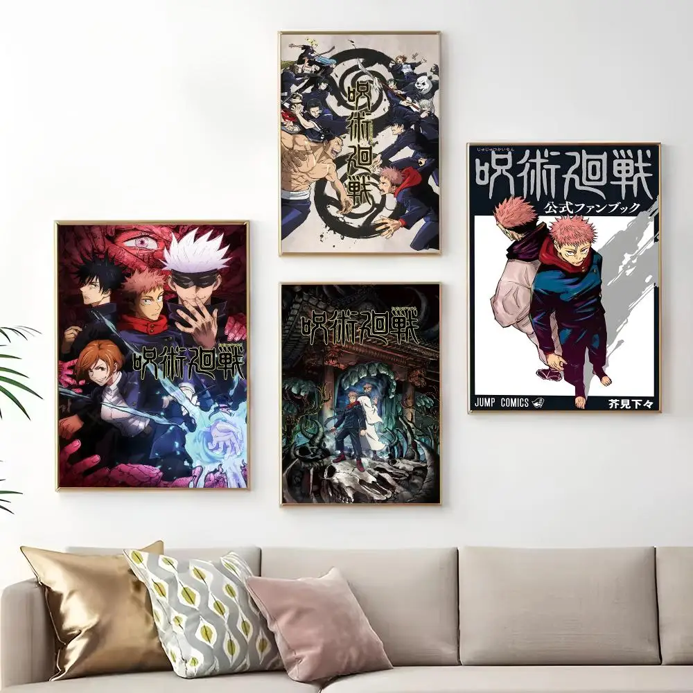 Japanese Anime J-Jujutsu Kaisen Painting Calligraphy Print Canvas Art Pictures Home For Living Room Modern Decor Room Home Decor