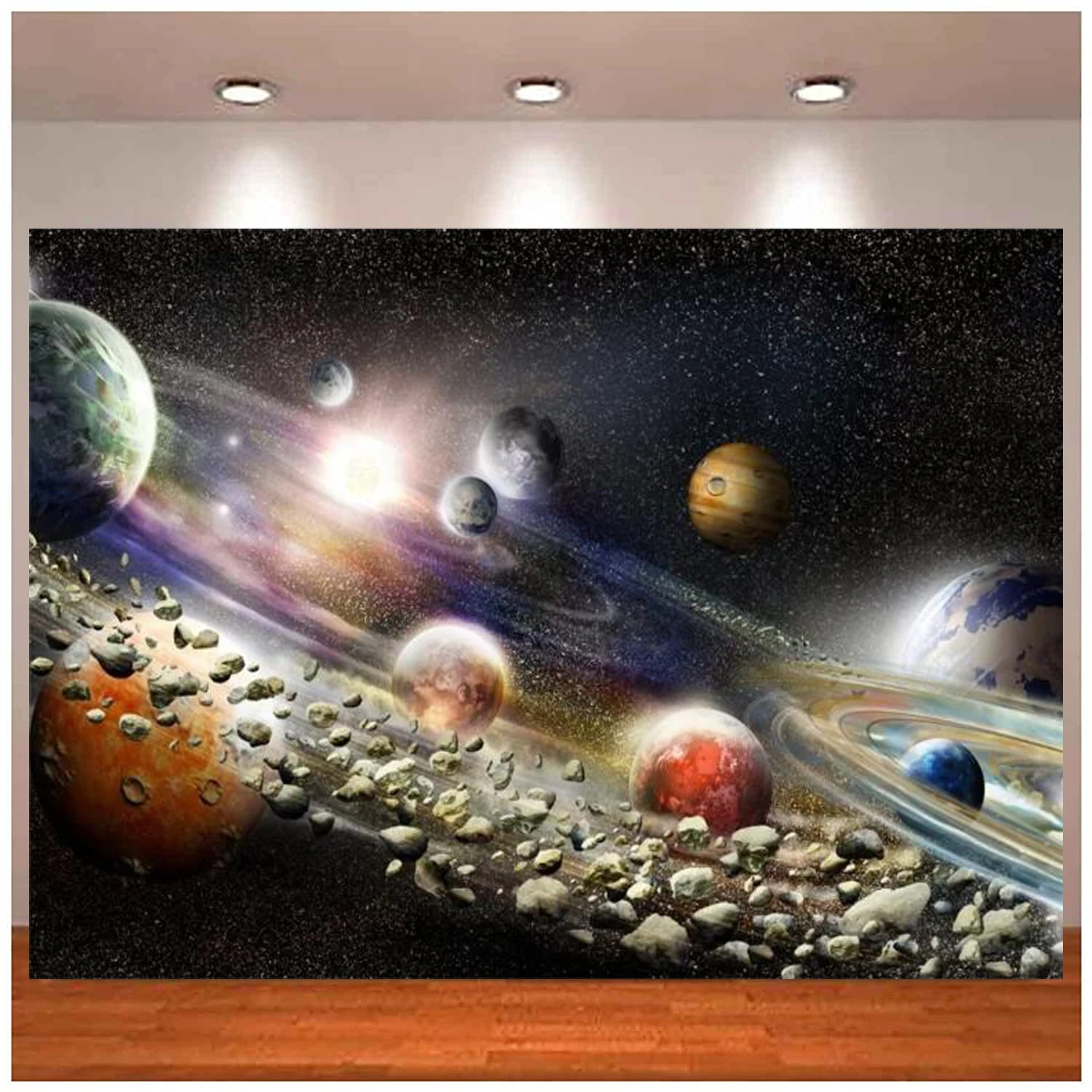 

Universe Outer Space Photography Backdrop Planets Stars Cosmos Solar System Background Kids Boy Bithday Party Cake Smash Banner