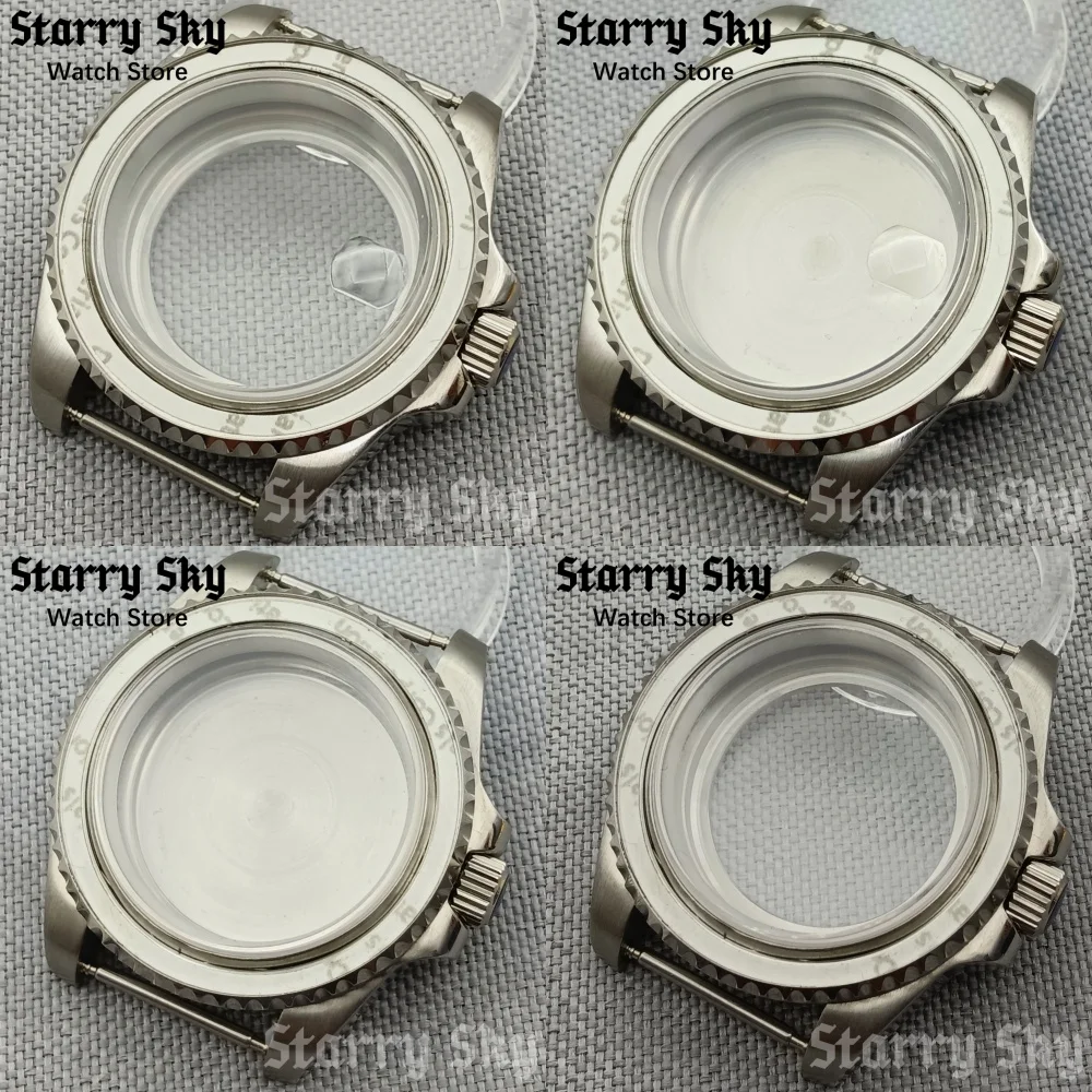 

Starry Sky 40mm Sapphire Glass Bidirectional Rotation Silver Watch Case Fit NH35/ETA PT5000 Automatic Movement Watch Accessories