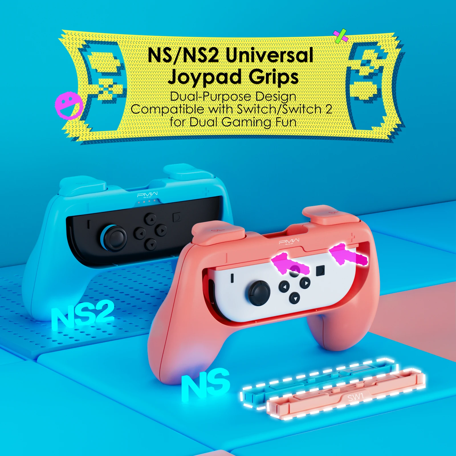 IINE NS/NS2 Universal Joypad Grips/ Compatible with Switch/Switch 2 Dual-Purpose Design /Ergonomic Grip Design - Image 3