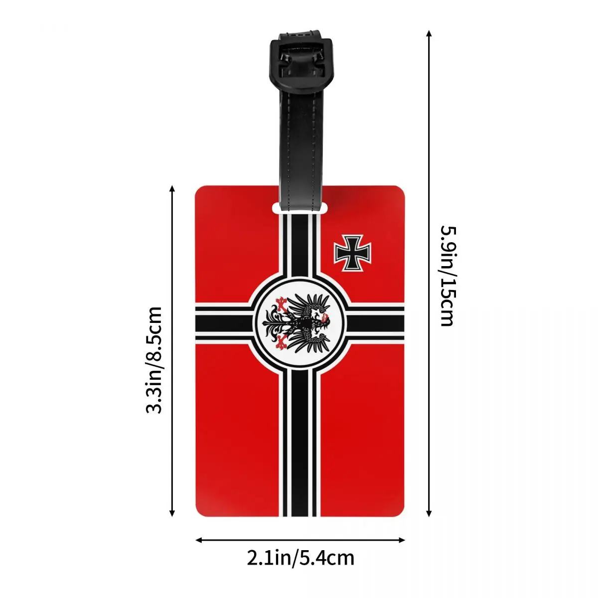 Custom German DK Reich Empire Of Flag Luggage Tag With Name Card Germany Proud Privacy Cover ID Label for Travel Bag Suitcase