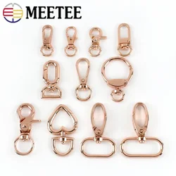 10Pcs RoseGold Bag Buckles Metal Lobster Clip Clasp Hooks Backpack Strap Belt Carabiner Hanger DIY Hardware Sewing Accessories