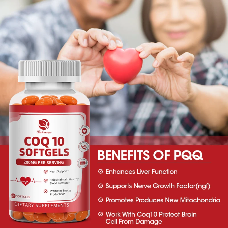 Lukaree High Absorption Coenzyme Q10 COQ10 Soft Capsules Heart Health & Energy Production Cardiovascular and Cholesterol Health