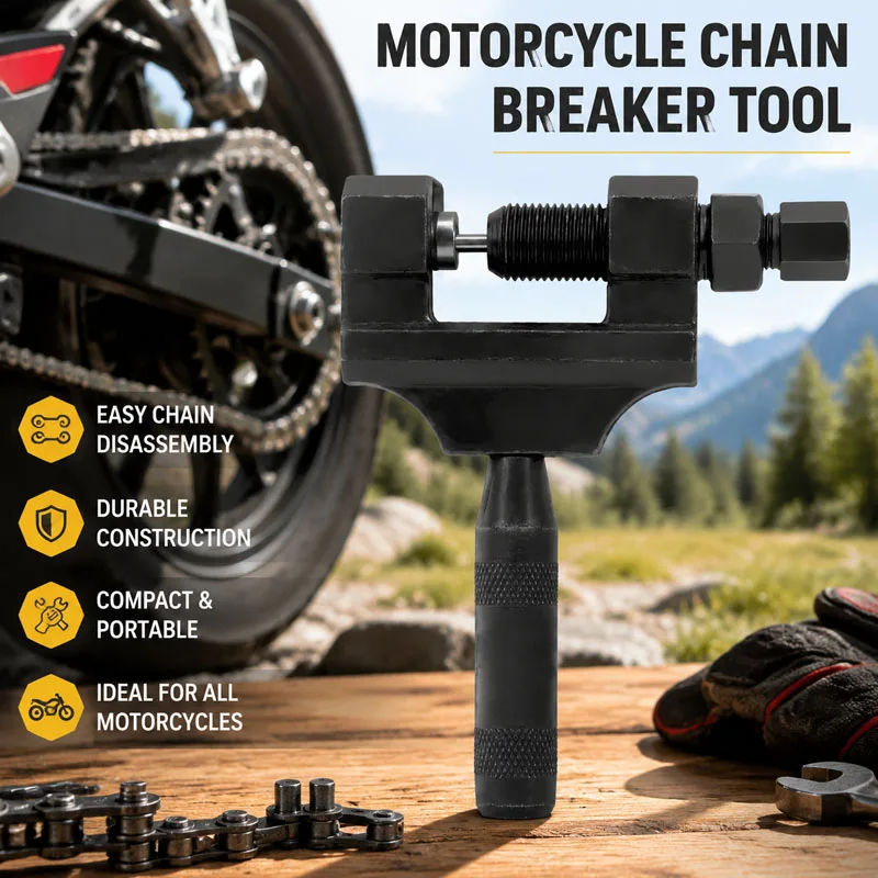 Industrial Grade Motorcycle Chain Breaker Electric Motorcycle Bicycle Chain Removal Tool Thickened Universal Chain Breaker.