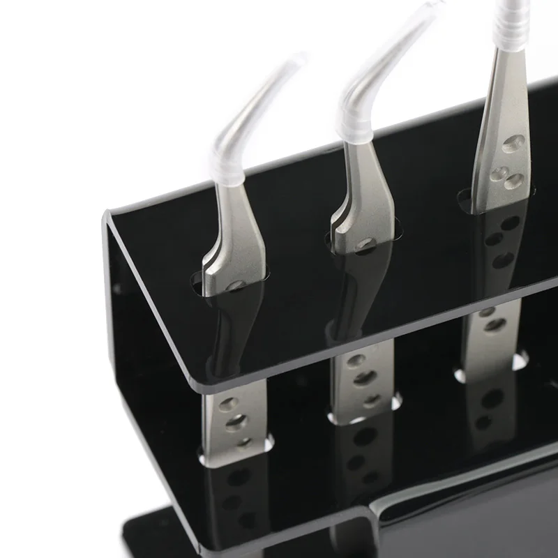 الملقط تخزين الرف 6 ثقوب الاكريليك مريحة الملقط حامل الرف حامل مسمار رمش تمديد لوازم أدوات ماكياج #3