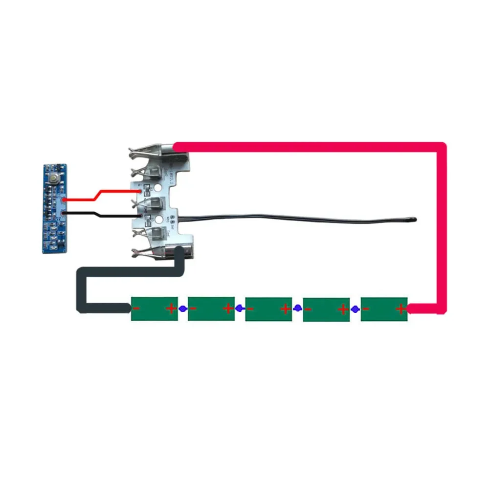 BAT618 5X18650 Lithium Battery Plastic Case PCB Charging Protection Circuit Board For Bosch 18V Li-ion Battery Box Shell Housing