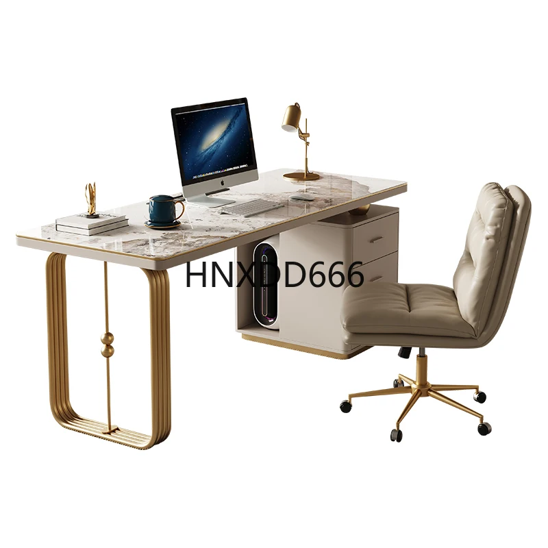 

Slate desk light luxury high-end desk