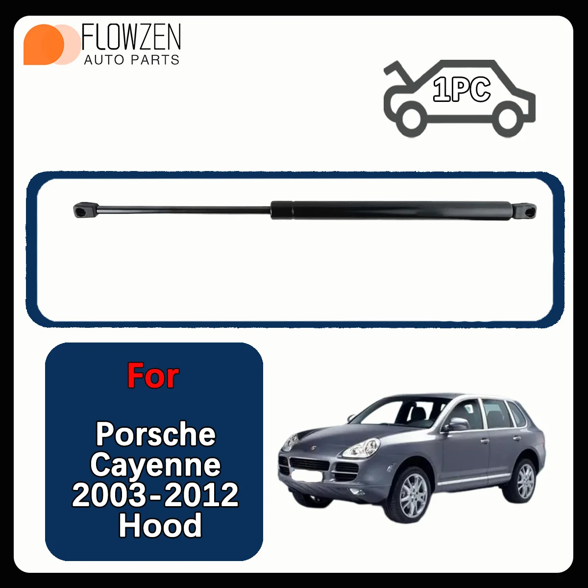 

1PC Front Hood Gas Struts Spring Bar Support Rod OE SG206007 95551135900 8542UD For Porsche Cayenne 2003-2012 Hood Lift Support