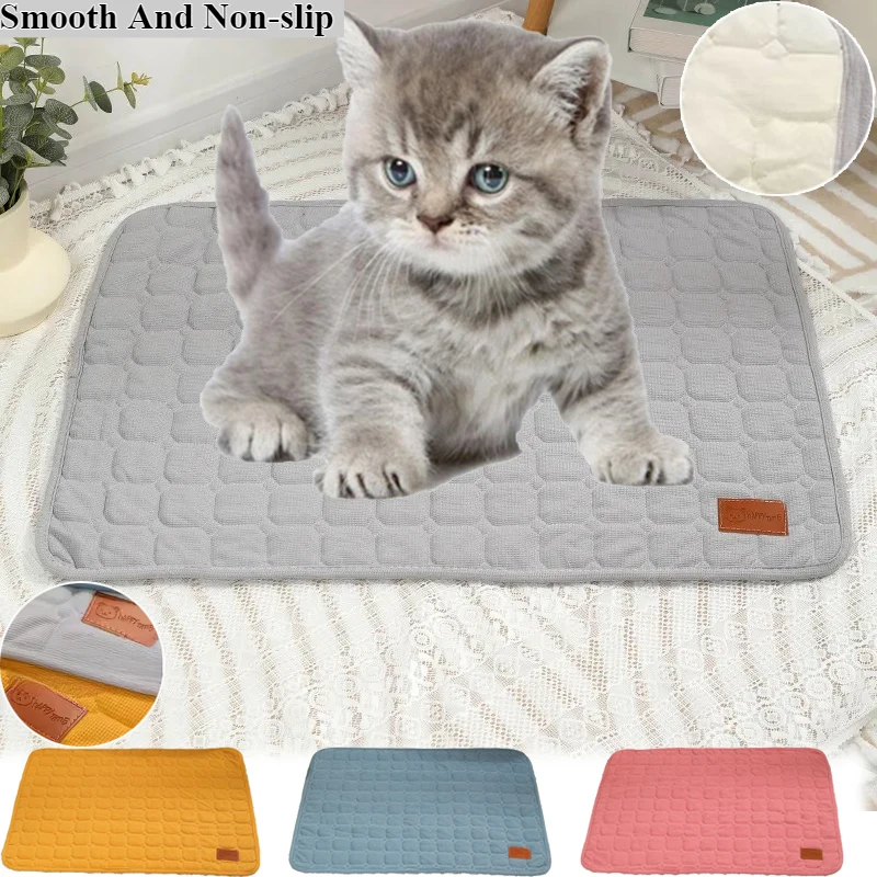 

Easy To Clean Pet Mat Soft Quilted Pet Pad for Dogs Cats Nonslip Bottom Rectangle Sleeping Mat Summer for Small Medium Large Dog