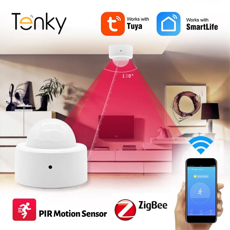 Tuya Zigbee Smart Pir Bewegingssensor Menselijk Lichaam Infrarood Detector Draadloze Smart Home Security Smart Life Gebruik Met Zigbee Gateway