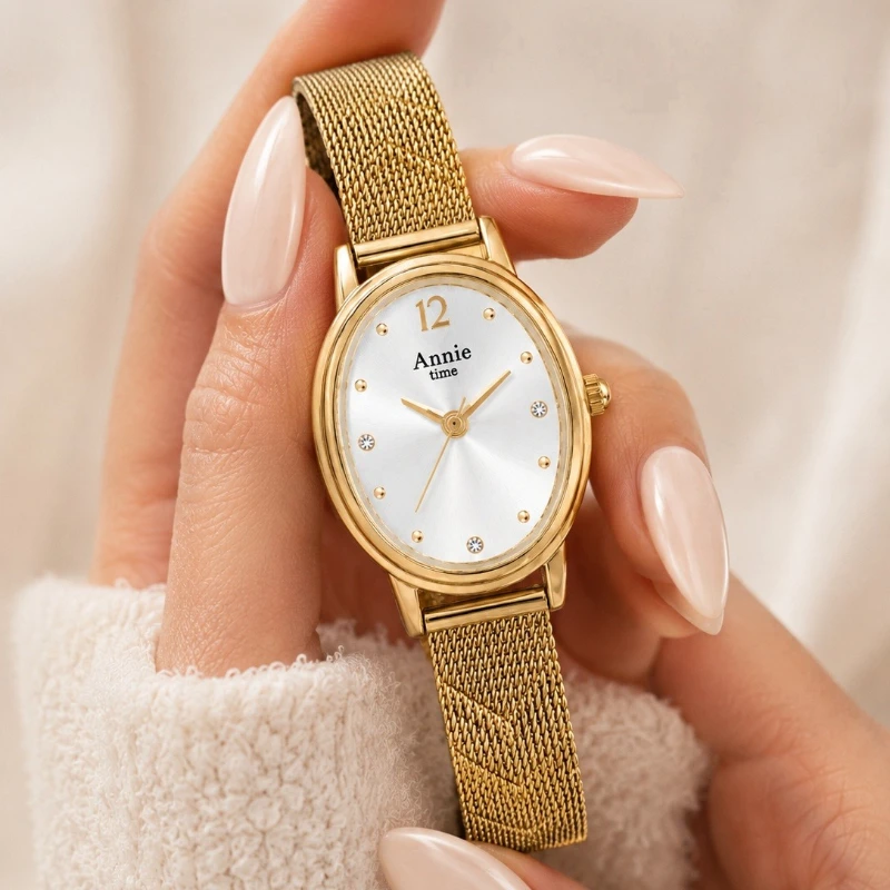 새로운 라이트 럭셔리 여성용 시계 패션 골드 타원형 다 - Luxury Watch Gift For Her 리뷰 및 가격