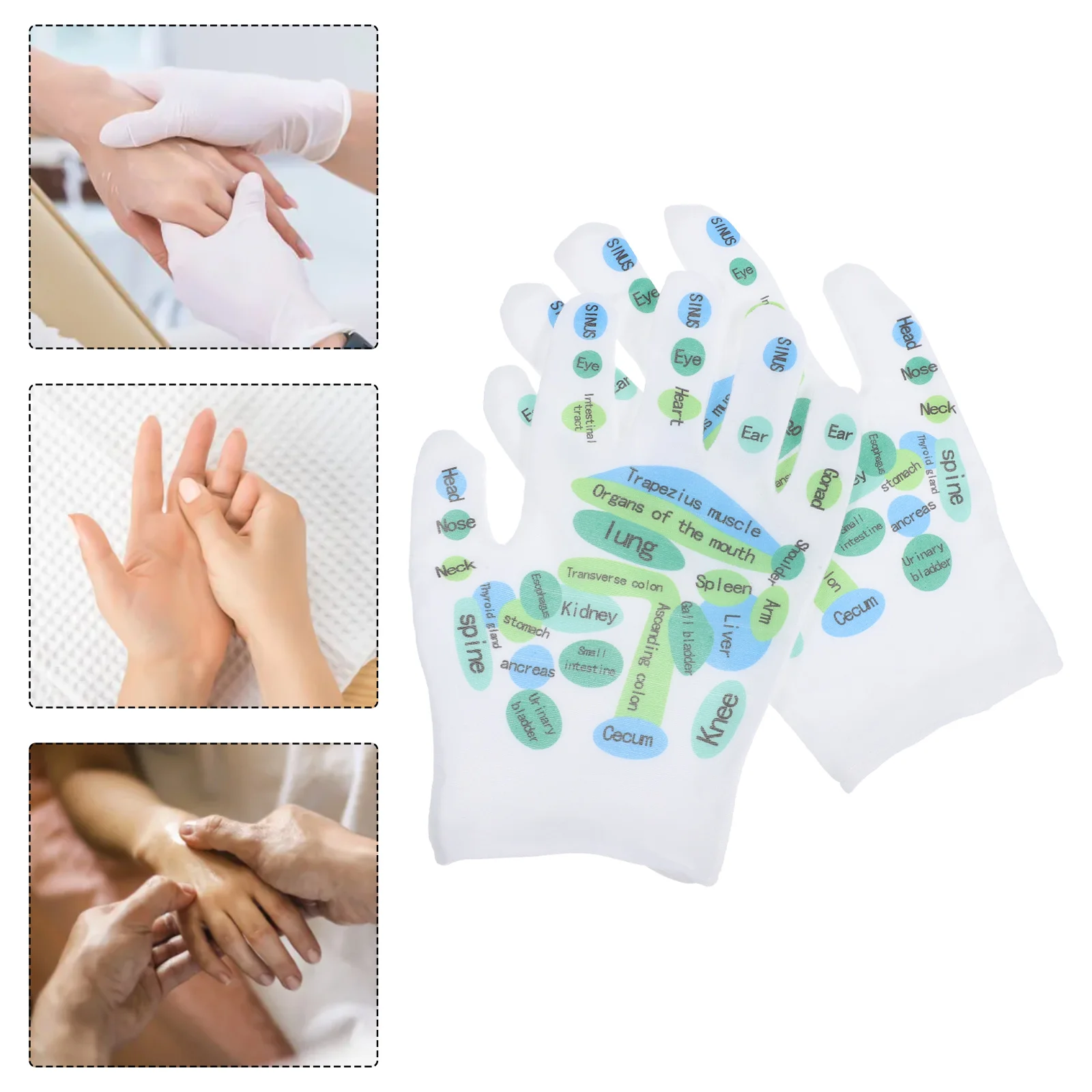

2pcs Reflexology Foot Massage Tool Acupoint Therapy Soft Cotton Unisex Fit Stress Relief Feet Massage Point Socks Foot Care Kit