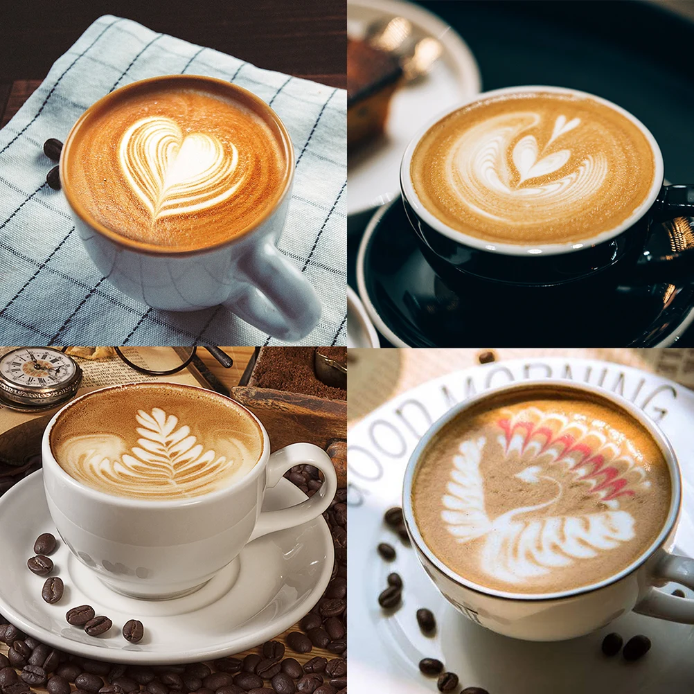 

2 Pcs Coffee Utensils Milk Foam Cup Beautiful and Making Pourer for Latte Maker Cafe Perfect Cappuccino