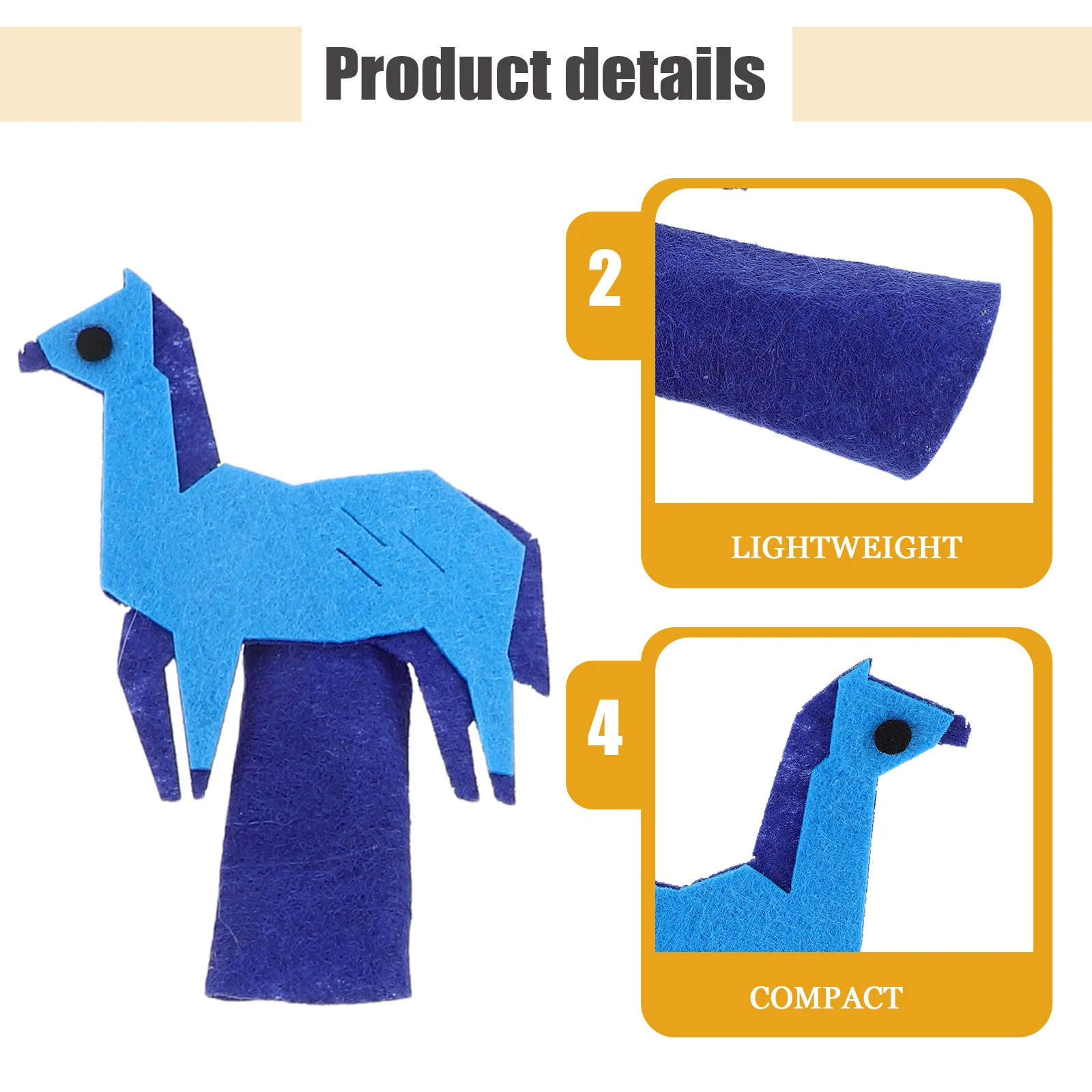Marionnettes à main en feutre d'animaux de dessin animé, ensemble de marionnettes à doigt souples pour enfants, jeu de rôle de conte et apprentissage de la famille, 9 pièces