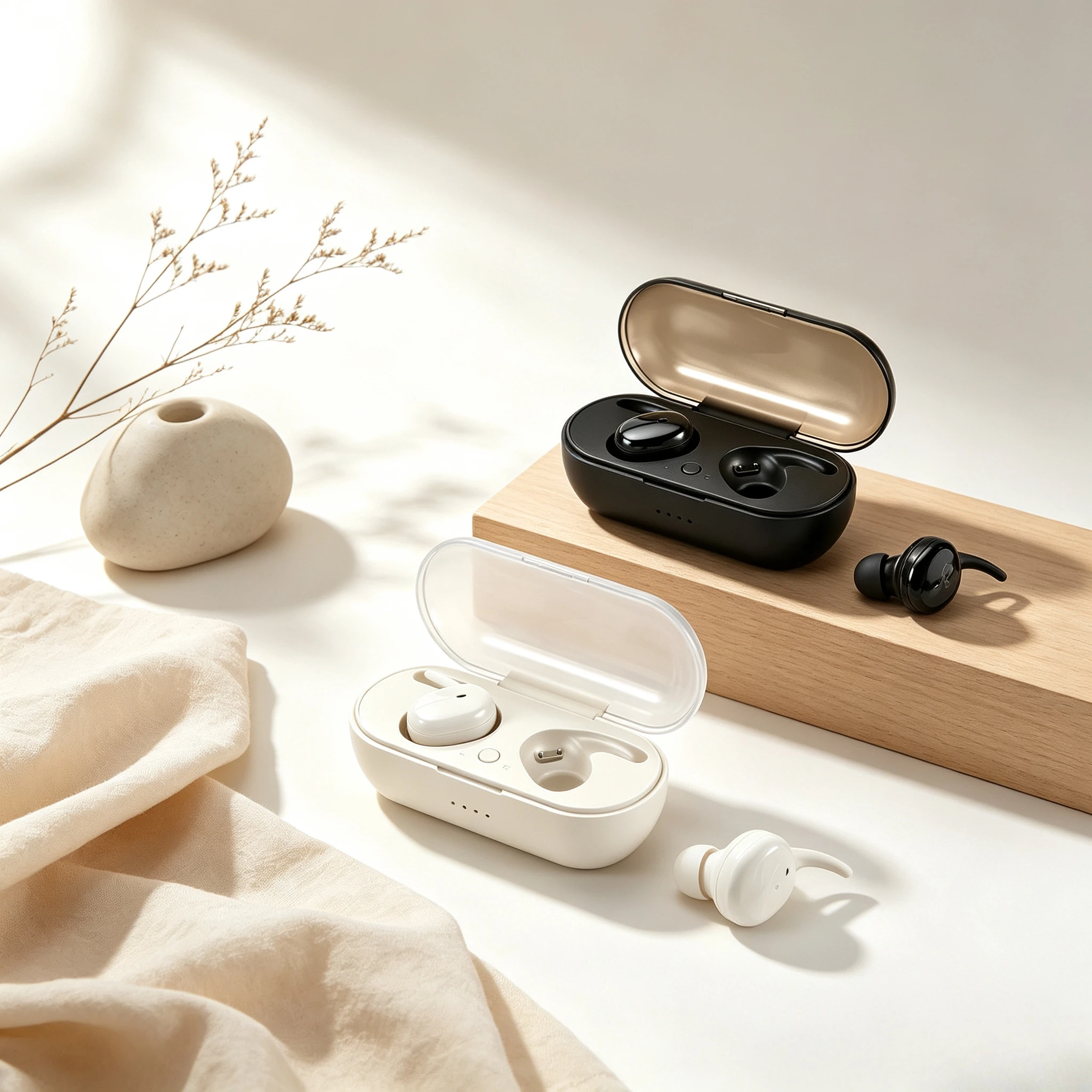 TWS Bluetooth Earphones 5.0 Wireless Stereo Earbuds In-ear Noise Reduction Waterproof Headphones With Charging Case