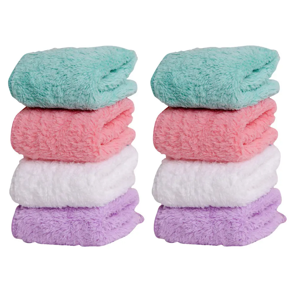 

8 шт. детских полотенец для лица, яркие цвета, впитывающие, для умывания, для малышей, прочные, квадратные, для ухода за кожей