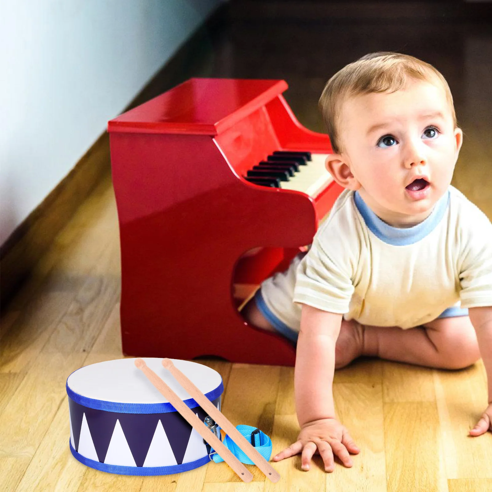 

Orff Musical Set Snare Hand Drum Mallets Durable Sound Quality Beginners Professionals Schools Bands Performances