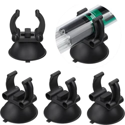 4Pcs Aquarium Heater Suction Cup with 0.98 Inch Clip Black Standard Heater Rod Holder Clip For Fish Tank