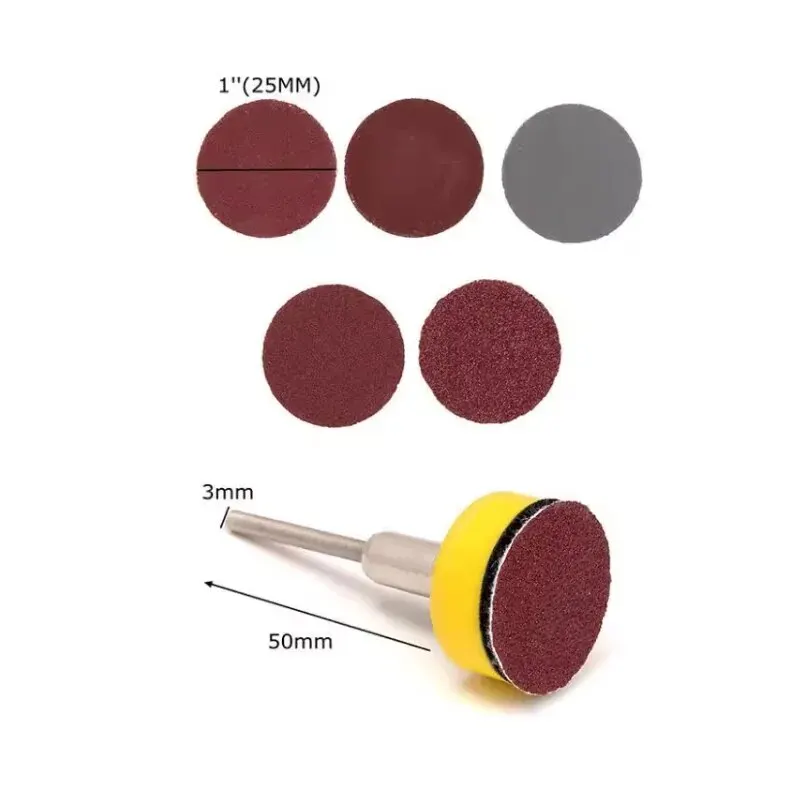 Picture 4: ITLY 1 Inch 100 Piece Sandpaper Set 25mm Sanding Disc Sanding Disc Abrasive Paper 1 Inch Abrasive Polishing Pad for Dremel Tools