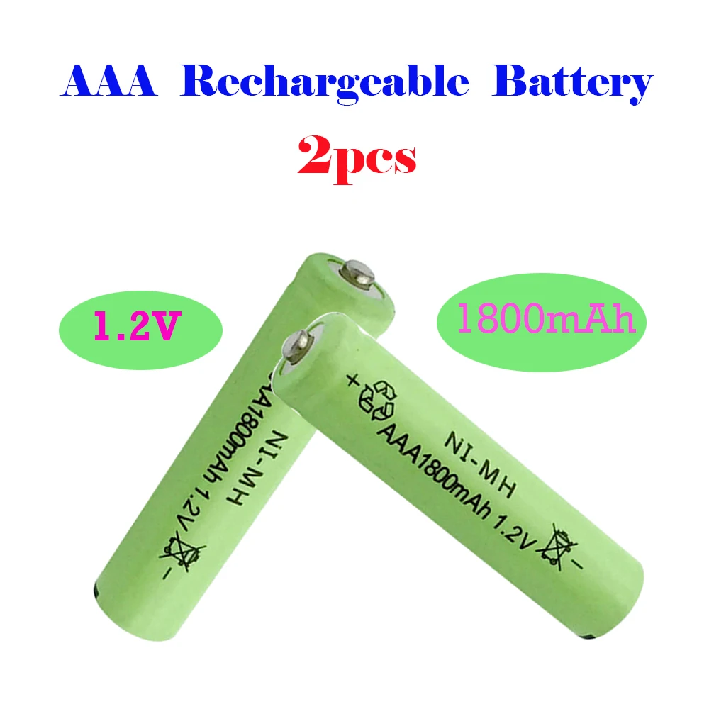 

2021 Top Selling AAA 2/4/6/8pcs 3A 1800mAh 1.2V Ni-MH Rechargeable Battery Nickel-metal Hydride Batteries for Remote Control Toy