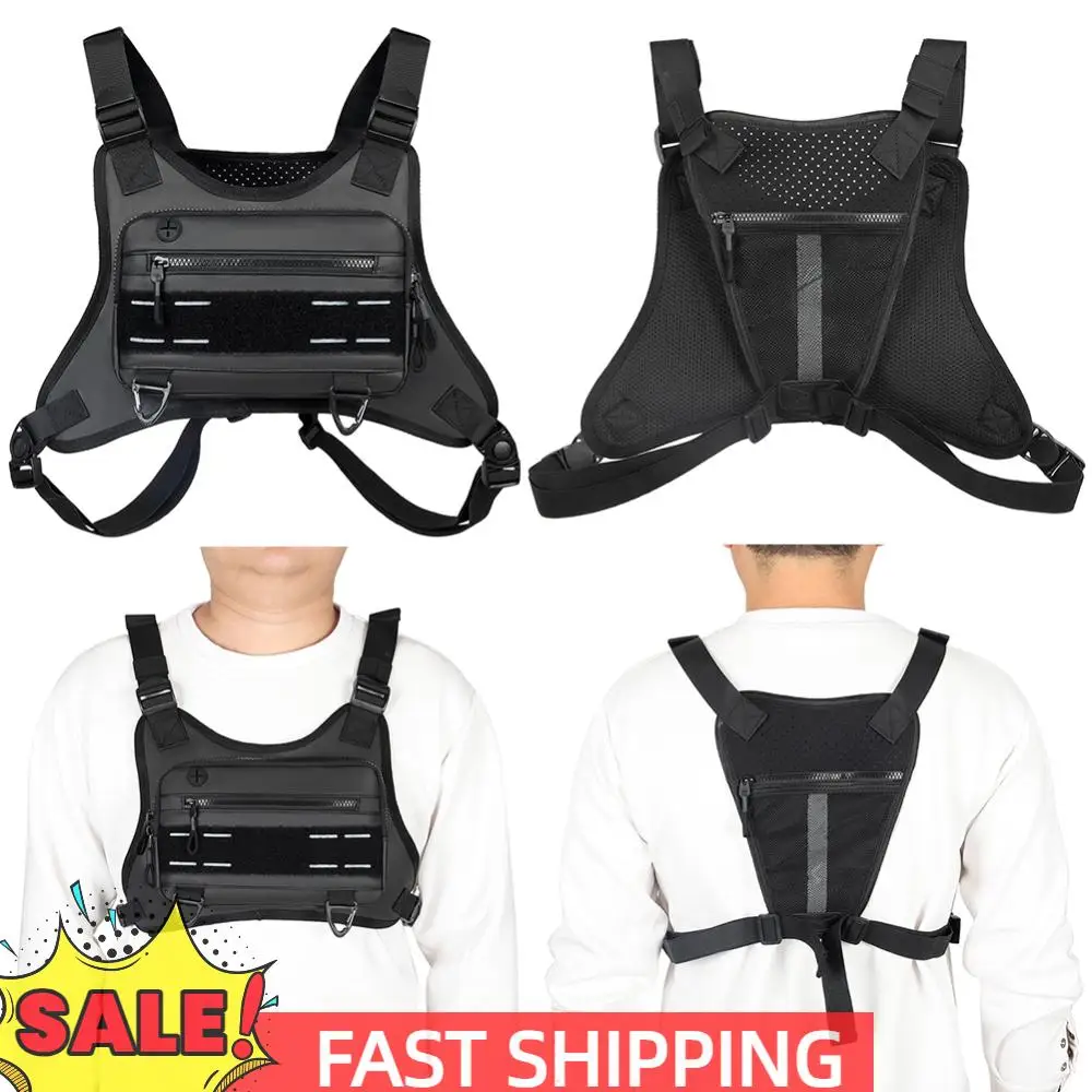 

Unisex Tactical Shoulder Backpack with Adjustable Straps Reflective Workout Bag Breathable Outdoor Cycling Climbing Bag