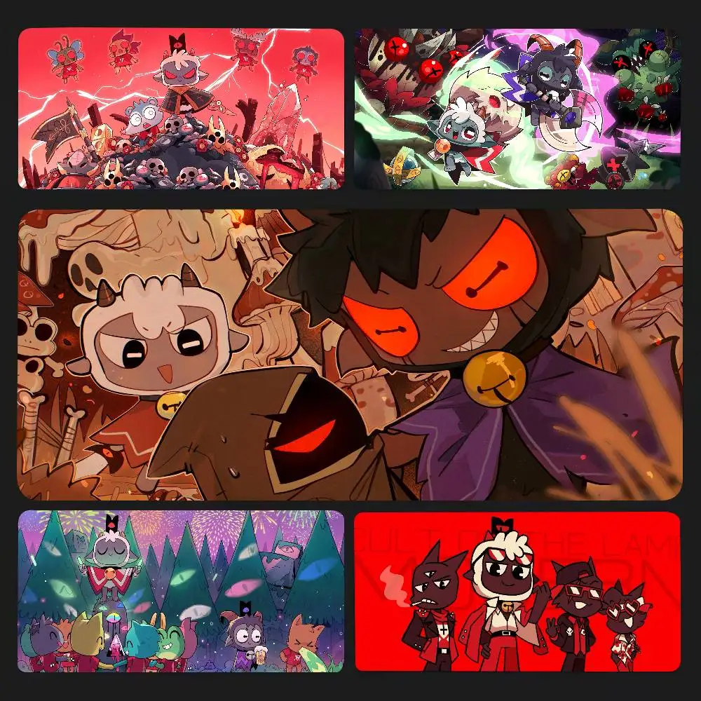 Cult Of The Lamb Anime Adventure Video Game Mousepad Non-slip Suitable For Office Computers Laptops E-sports Game Desk Mats XXL